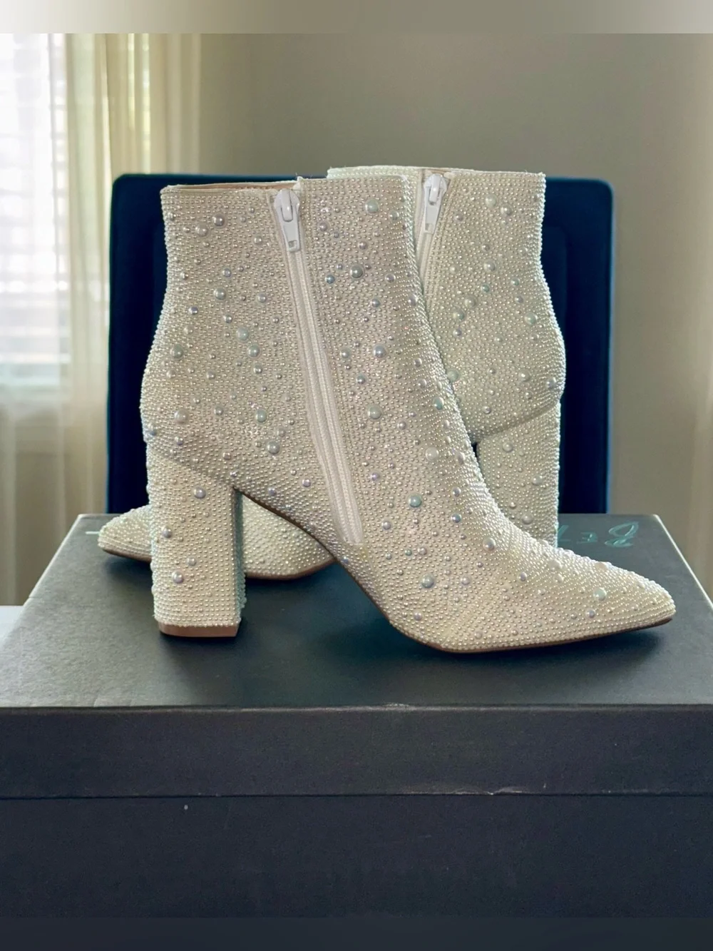 Betsey Johnson SB-Cady Pearls Ankle Booties | Sz. 5.5 | NWB